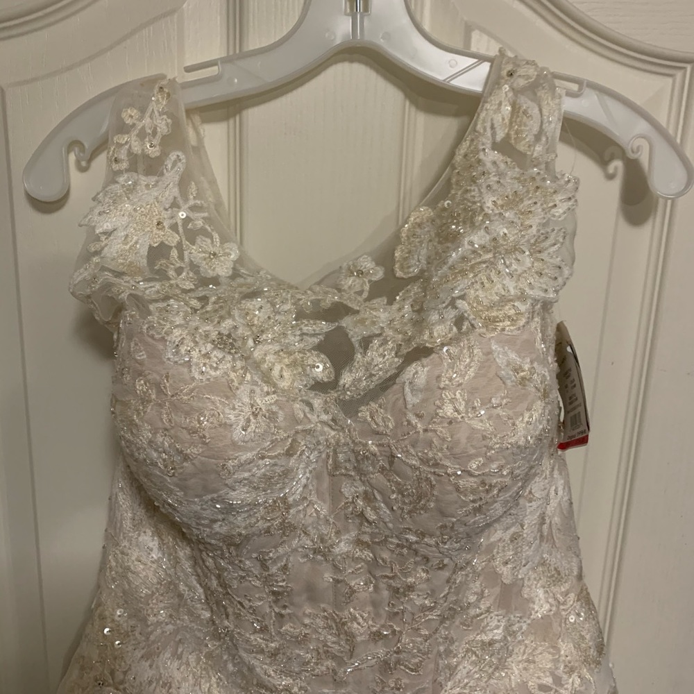 OLEG CASSINI HIGH NECK TANK LACE DRESS
CWG658 - Picture 7 of 7